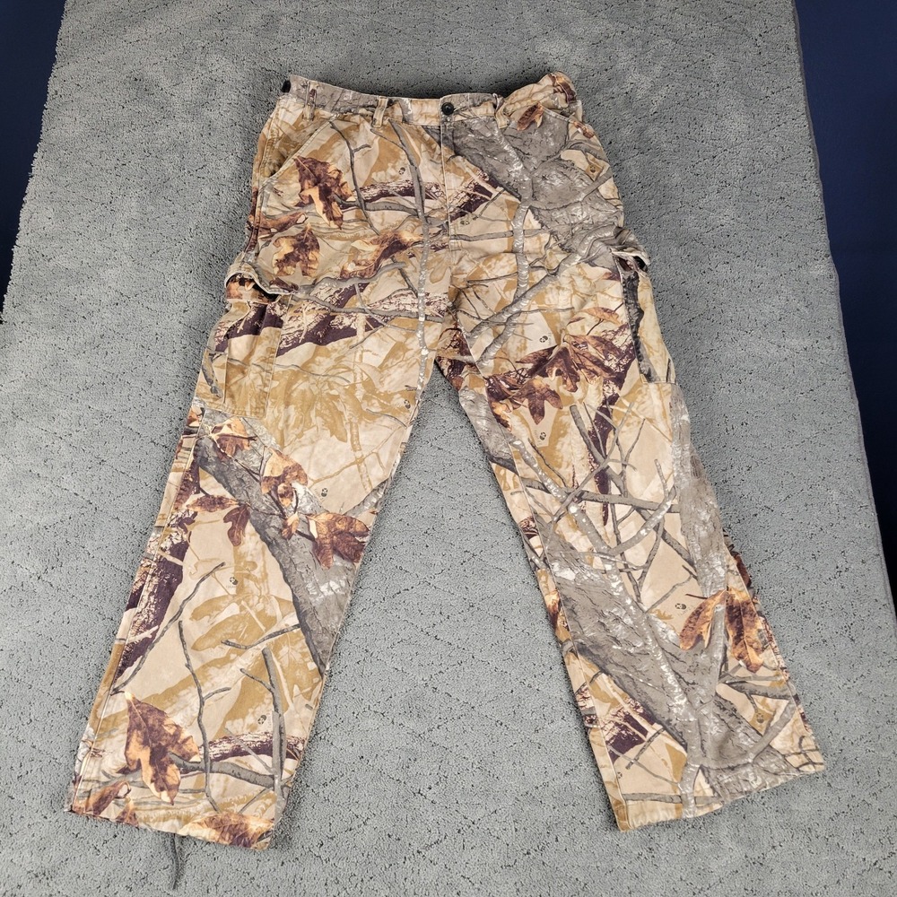 Outfitters Ridge Pants Mens Large Camo Fusion 3D Cargo Adjustable Waist Relaxed